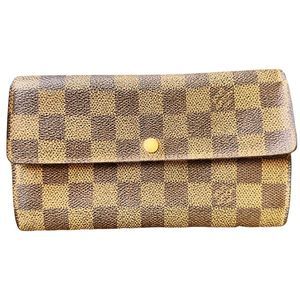 Louis Vuitton Vintage Sarah Wallet Damier Ebene Brown